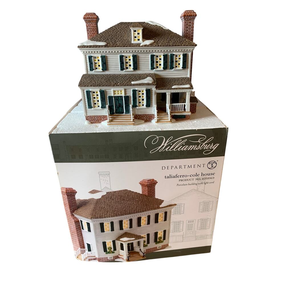 Dept 56 Williamsburg Village Taliaferro-Cole House 4018969 Porcelain READ